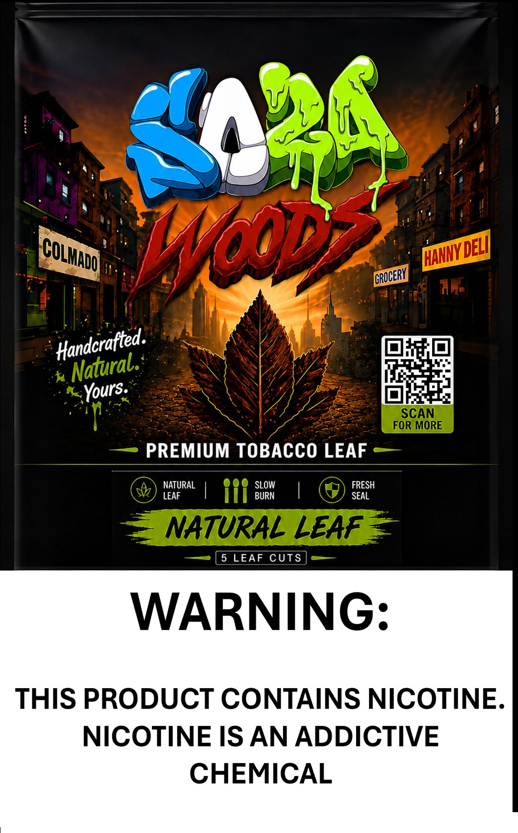 Soza Woods Premium Natural Leaf Pack — Front